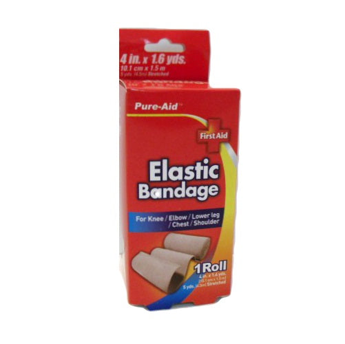 pure- aid elastic bandage 4in x 1.6 yrds -- 24 per case