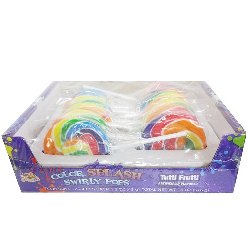 splash swirly pops 1.5oz color -- 12 per box