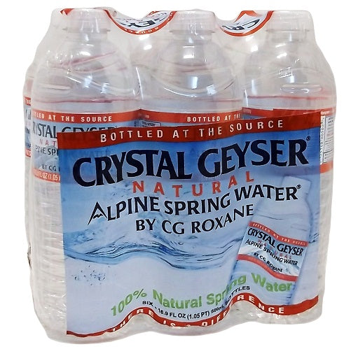 crystal geyser water 6pk 16.9oz -- 4 per case