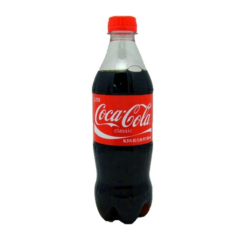 coca cola soda 16.9oz pet bottle -- 24 per case