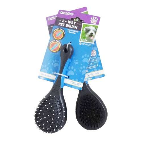 pet brush double 2.5 x 7in -- 24 per box