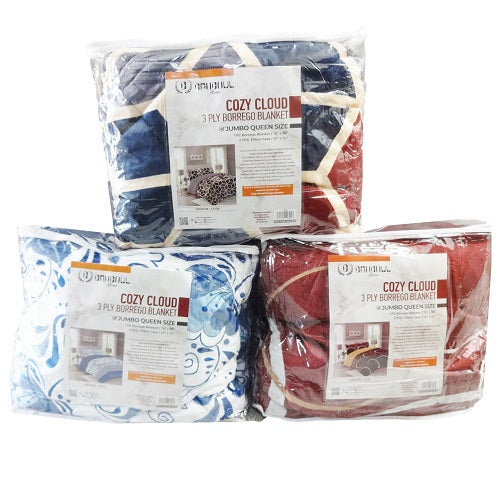 c.c borrego blanket jumbo queen 3ply -- 8 per case