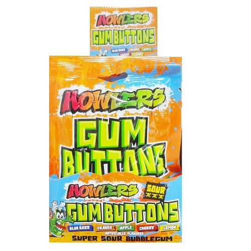 gum buttons sour 1.66oz asst flavors -- 12 per box