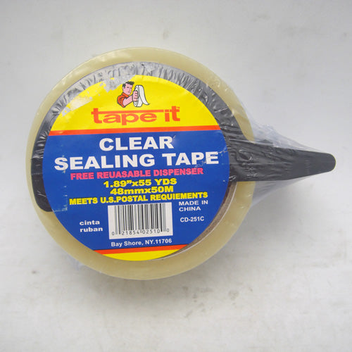 tape it sealing tape clear w- disp 1.89in -- 36 per case