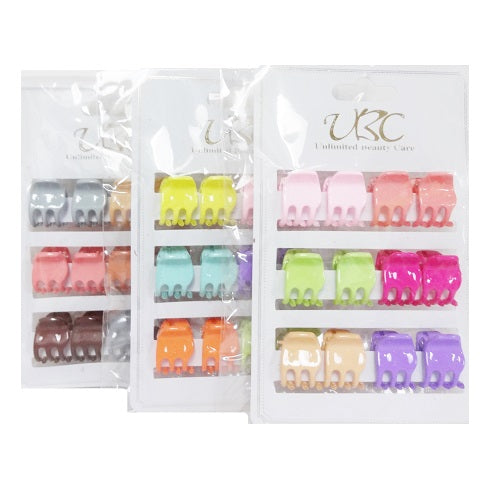 hair clips mini 12pc asst clrs -- 12 per box