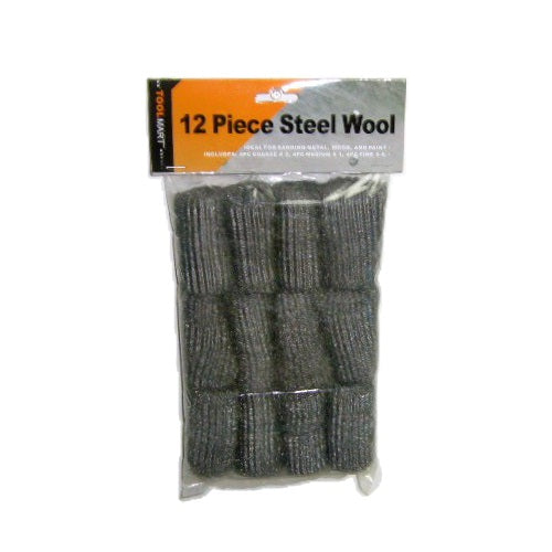 tool mart steel wool pads 12pc -- 12 per box