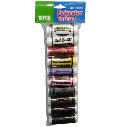 polyester thread 10pk asst clrs -- 24 per box