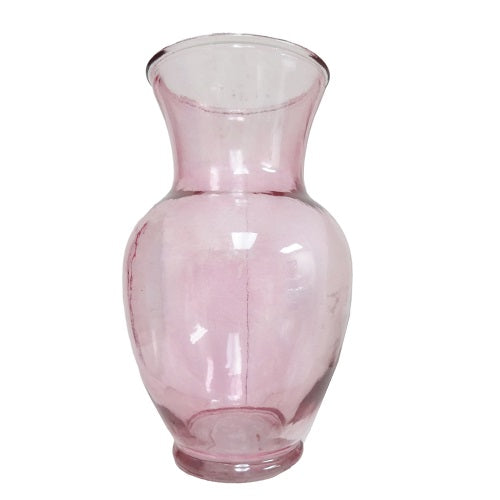 vase glass ginger 10 in pink -- 6 per case