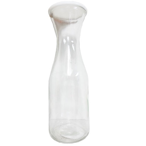 carafe glass 1 ltr w- lid -- 12 per case