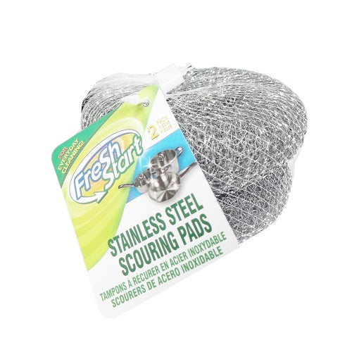 fresh start scouring pads 2pc s-s -- 12 per box