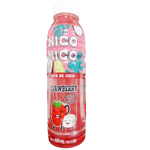 nico nata de coco drink 16.9oz strawberr -- 12 per case