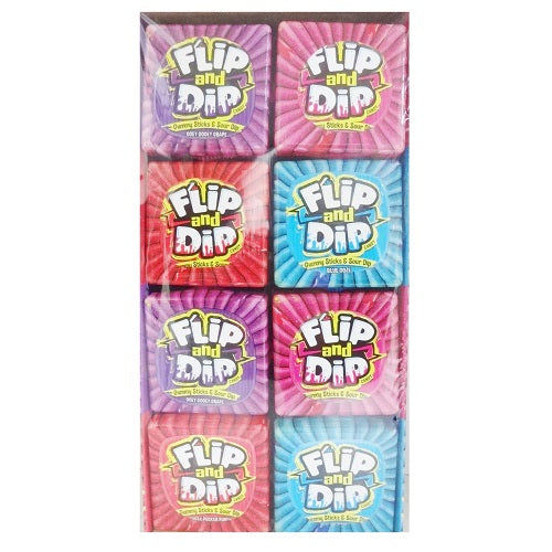 flip and dip gummy sticks sour dip 3.4 -- 8 per box