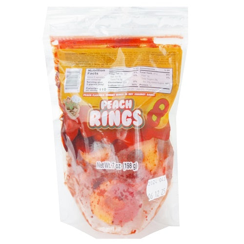 safari gummy peach rings chamoy 7oz -- 15 per case