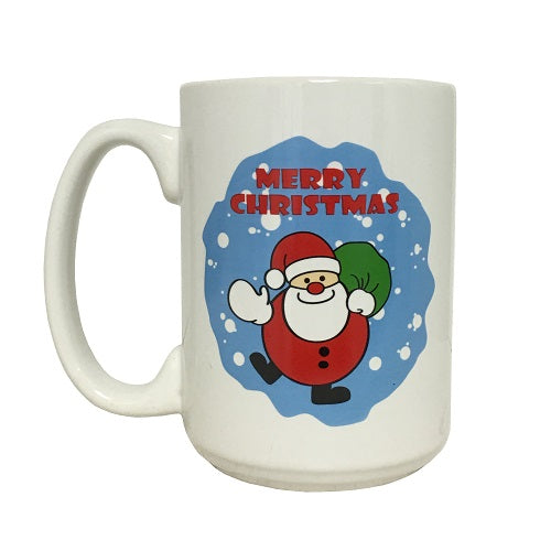 x- mas mug 15oz w- santa design -- 36 per case