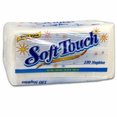 soft touch napkins 180ct -- 18 per case