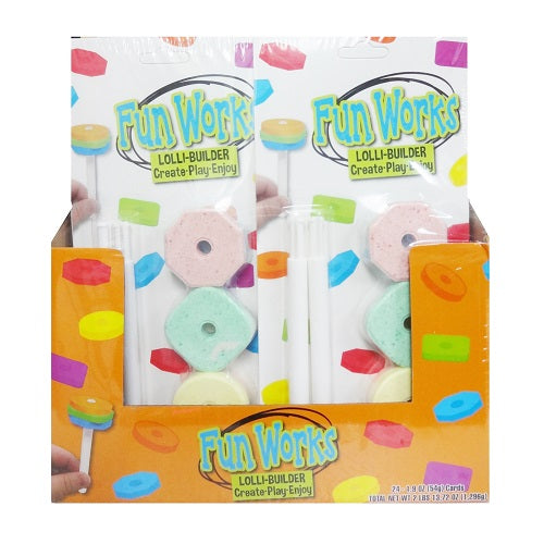 fun works lolli builder candy 1.9oz -- 24 per box