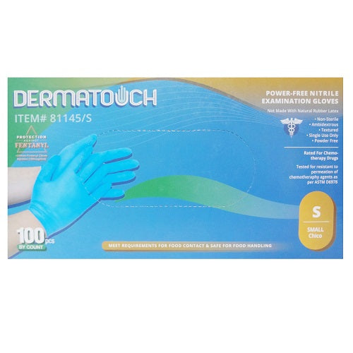 dematouch nitrile gloves blue 100ct smll -- 10 per case