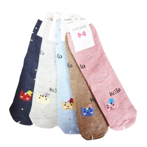 ladies socks 1pair hello asst clrs -- 12 per box