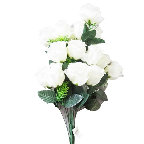 rose bouquet 18 heads white -- 12 per box