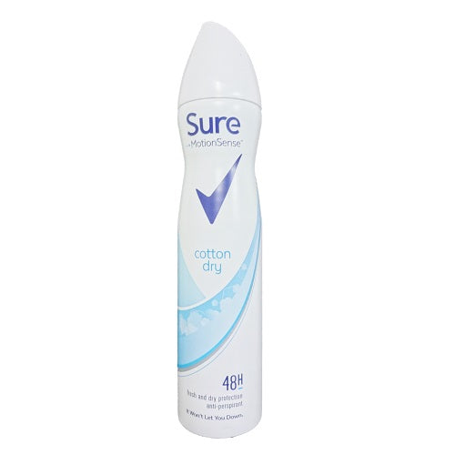 sure anti- persp 250ml cotton dry -- 6 per case