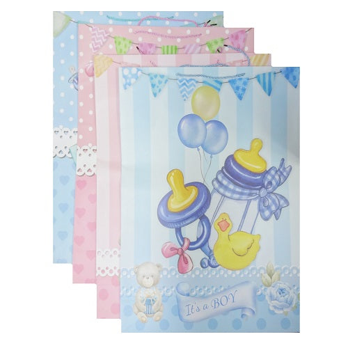 gift bags baby shower xxl asst -- 12 per box