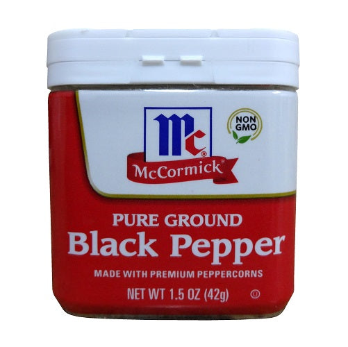 mc cormick black pepper 1.5oz ground -- 12 per box