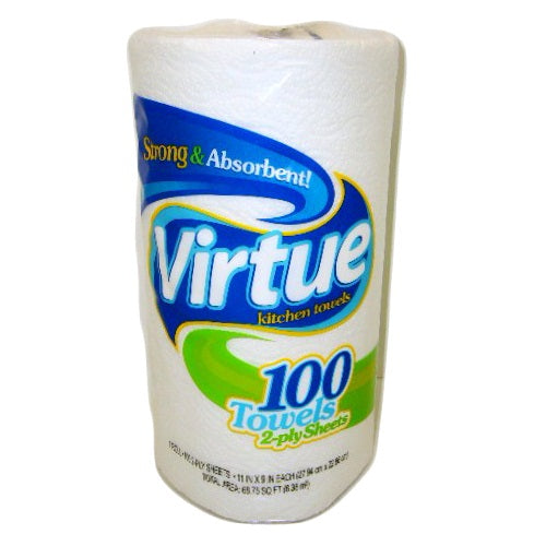 virtue paper towels 100ct -- 24 per case