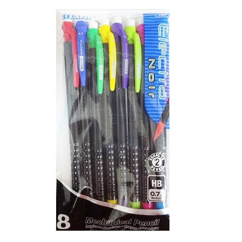 pencil mechanical 8ct black asst clrs -- 24 per box