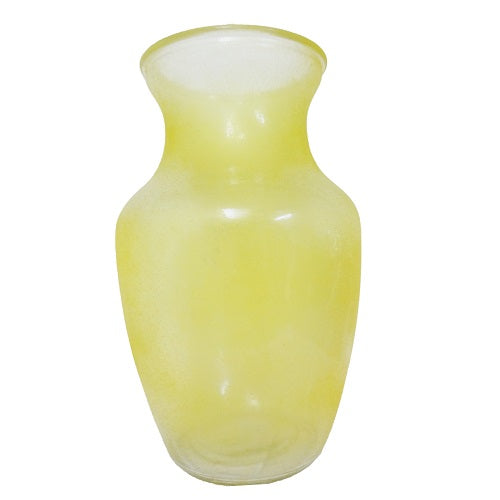 vase glass 7 in yellow -- 12 per case