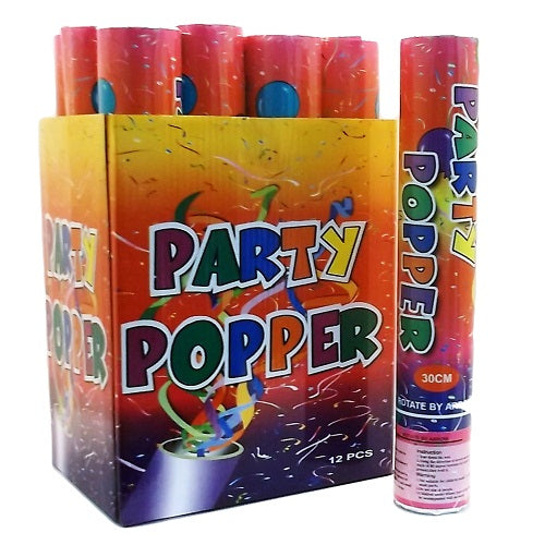 party poppers 30cm display -- 12 per box