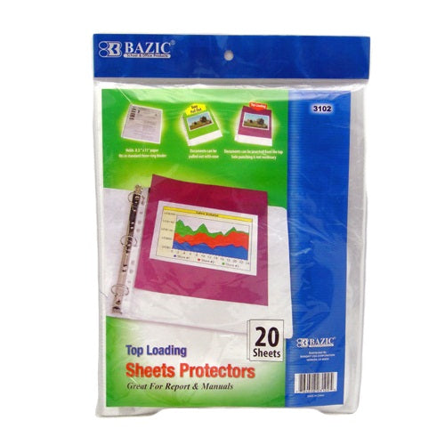 sheet protectors 20 sheets -- 36 per box