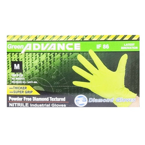 a. gloves nitrile green 100ct md -- 10 per case