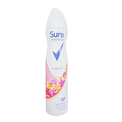 sure anti- persp 250ml tropical -- 6 per case