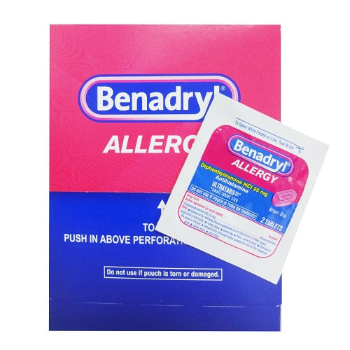 benadryl allergy tablets 20ct of 2 -- 2 per box