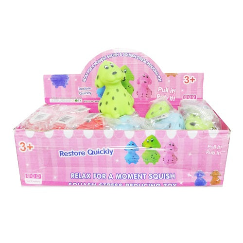 toy squishy dog asst clrs -- 12 per box