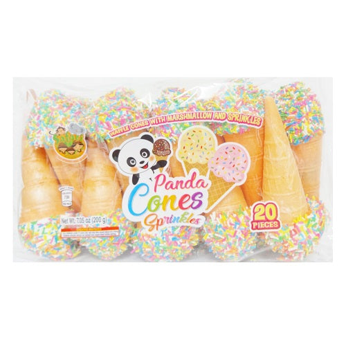 panda mashmallow cones sprinkles 7.05oz -- 16 per case