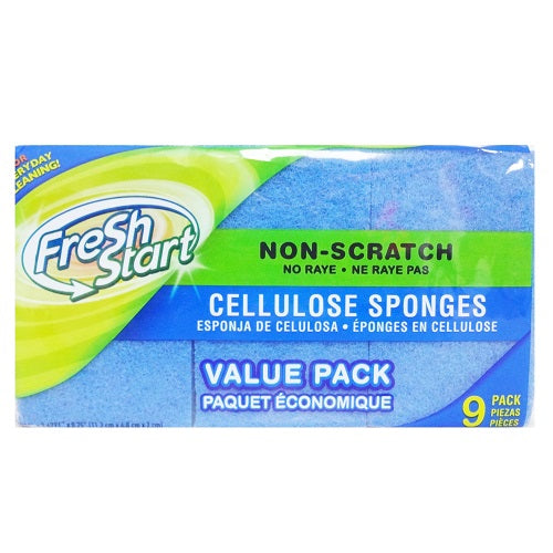 fresh start sponges 9pk blue -- 10 per case