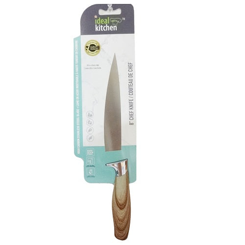 chef knife 8in wood handle -- 12 per box