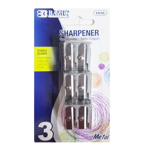 sharpener double blade metal 3pk -- 24 per box