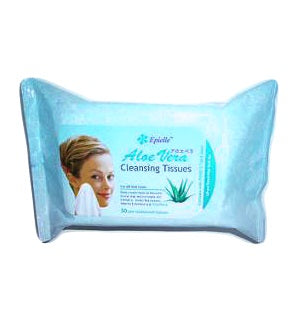 epielle clnsing tissues 30ct aloe vera -- 24 per case