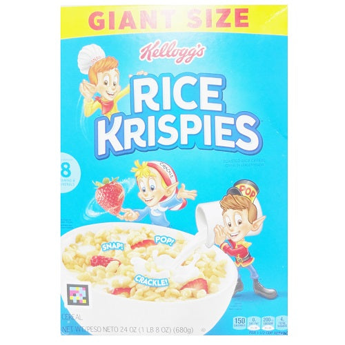 kelloggs cereal 24oz rice krispies -- 8 per case