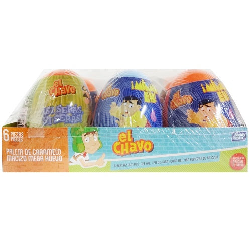 surprise egg w- lollipop 6g el chavo -- 6 per box