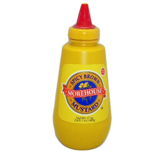 morehouse mustard spicy brown 17oz -- 12 per case