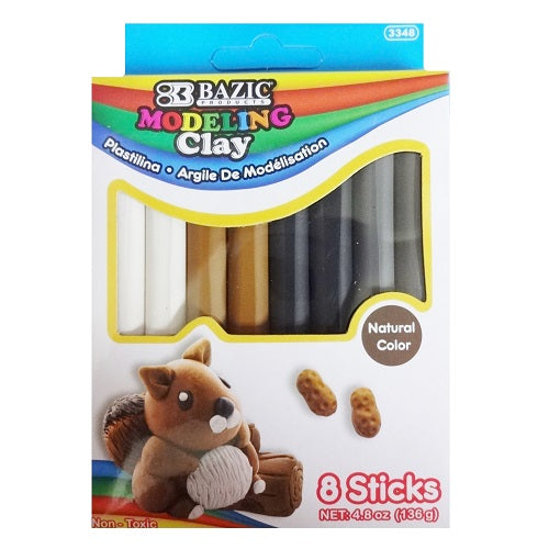 clay sticks 8pk 4.8oz asst clrs -- 24 per box