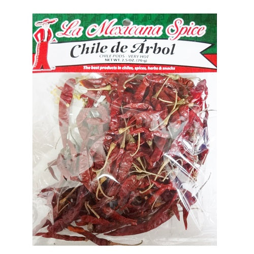 la mexicana chile de arbol 2.5oz -- 12 per case