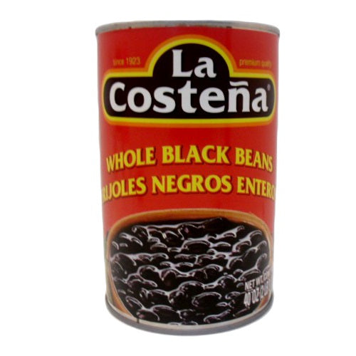 la coste a whole black beans 40oz -- 12 per case