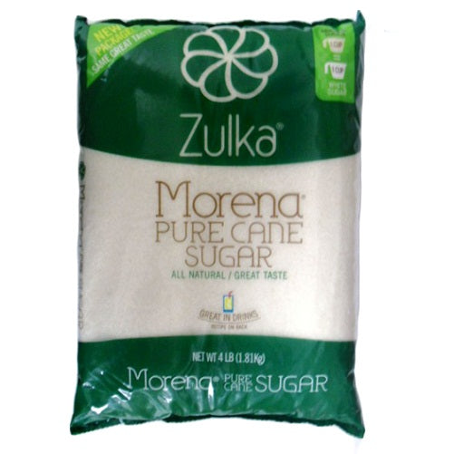 zulka morena pure cane sugar 4 lbs -- 10 per case