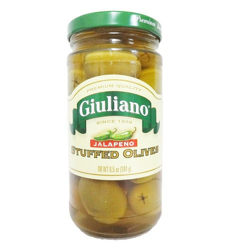 giuliano stuffed olives 6.5oz jalape o -- 6 per case