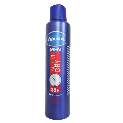 vaseline men anti- persp 250ml active dry -- 6 per case