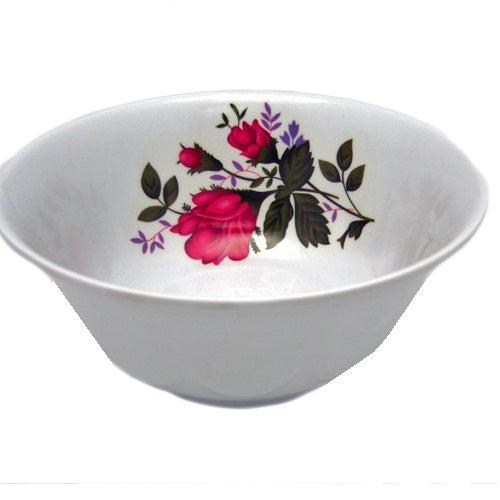 melamine bowl 6in red flower -- 30 per box